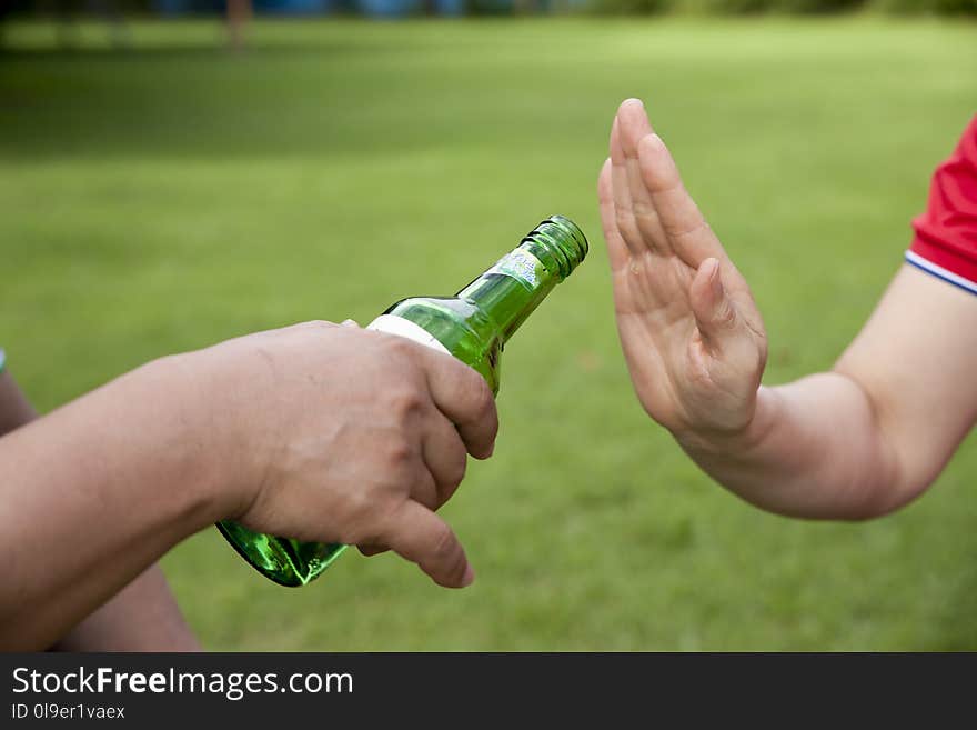 Hand, Finger, Grass, Lawn