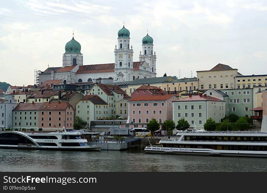 Waterway, City, Town, Building