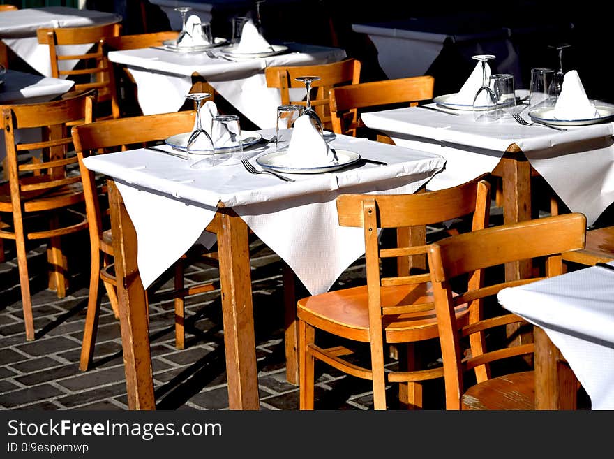 Furniture, Table, Restaurant, Chair