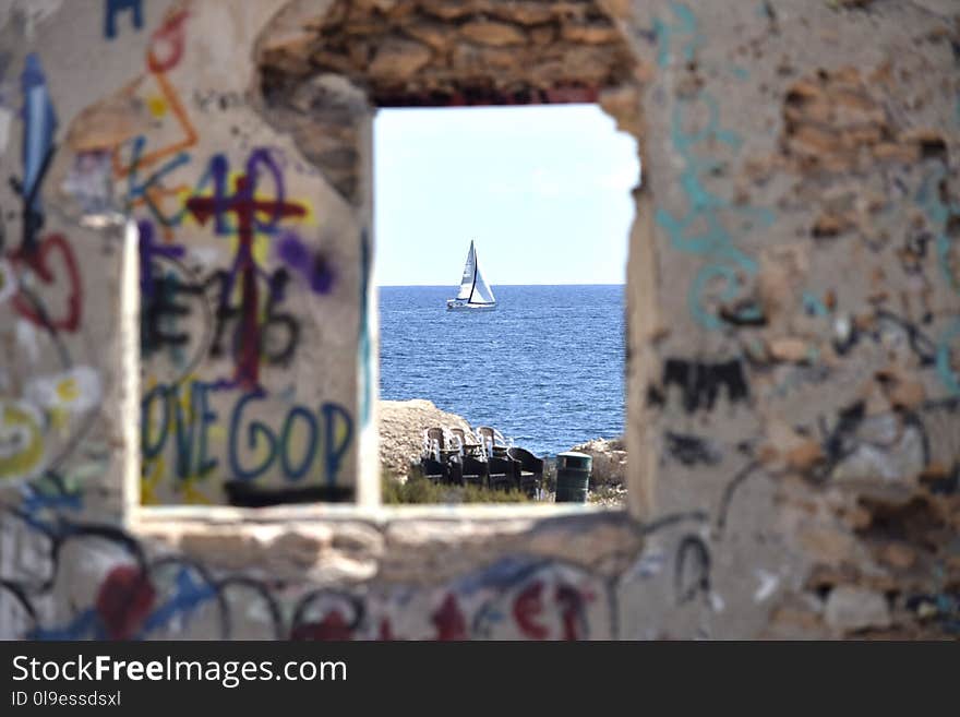 Blue, Wall, Art, Tourism