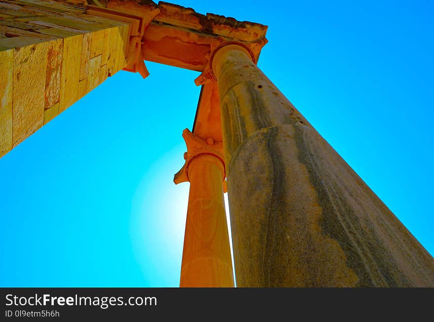 Blue, Sky, Yellow, Structure