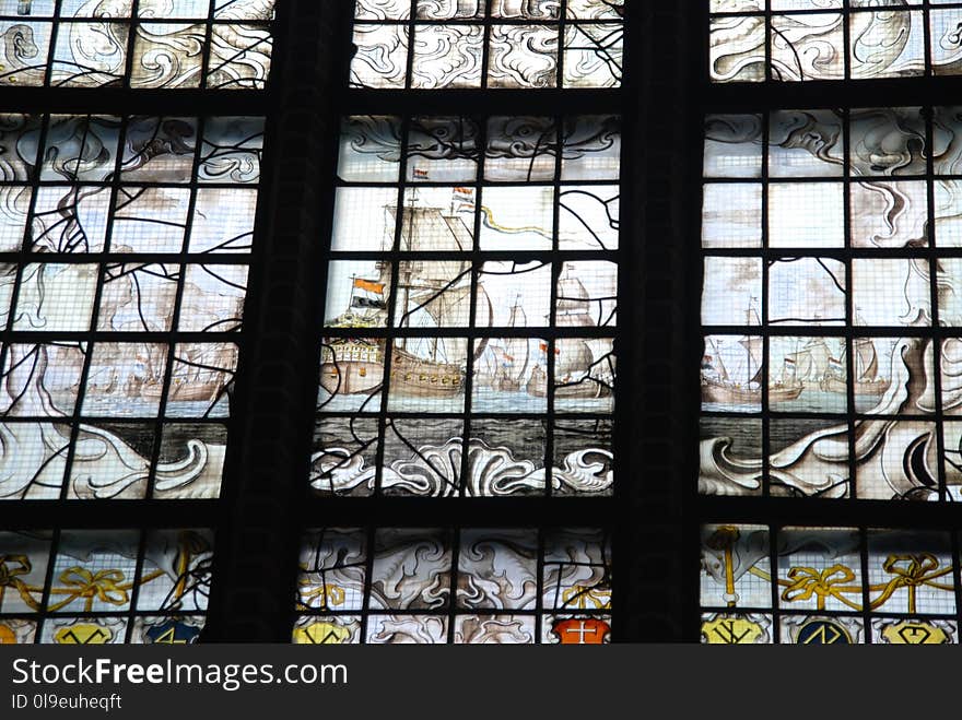 Glass, Window, Building, Iron