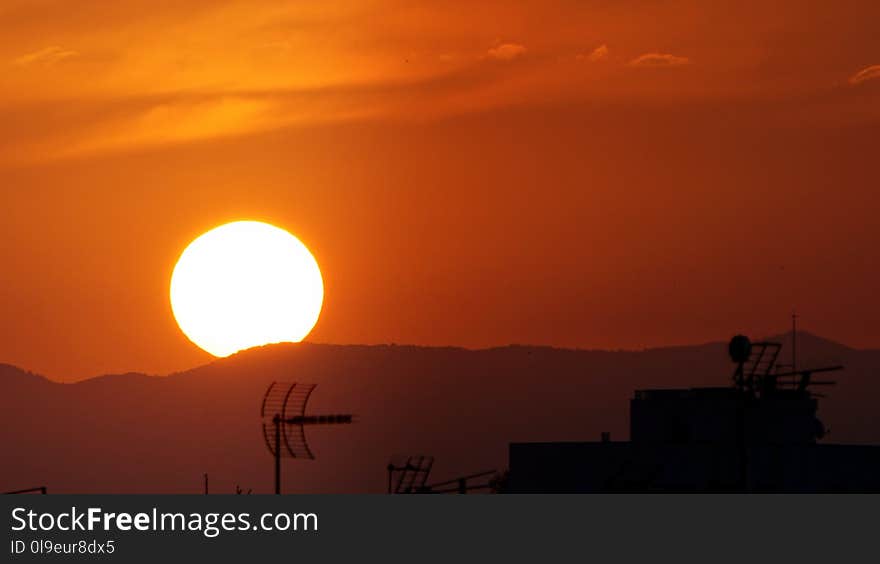 Afterglow, Sky, Sun, Sunrise