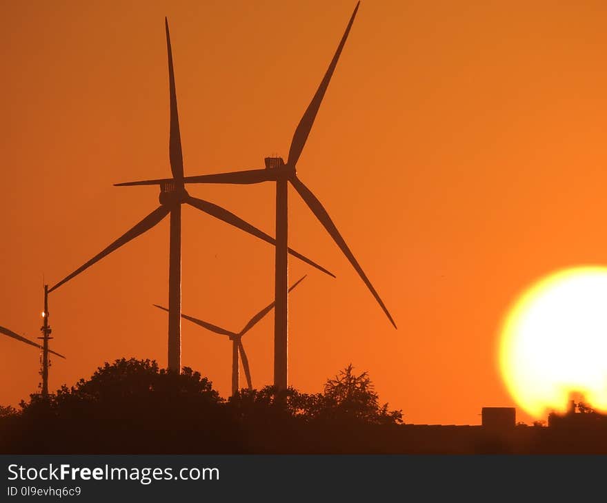 Wind Turbine, Wind Farm, Energy, Windmill