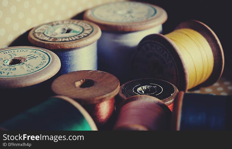 Assorted-color Threads in Spools