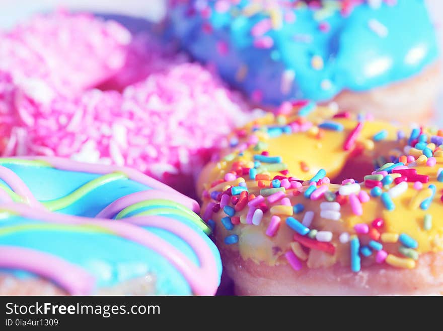 Closeup Photo of Doughnuts