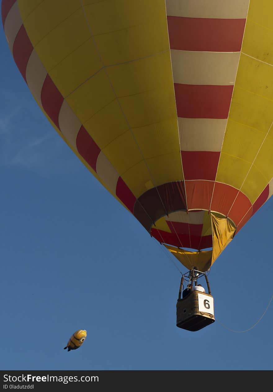 Hot Air Ballooning, Hot Air Balloon, Yellow, Sky