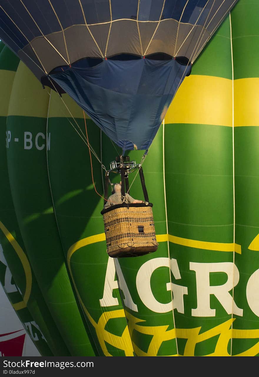 Yellow, Green, Hot Air Balloon, Hot Air Ballooning