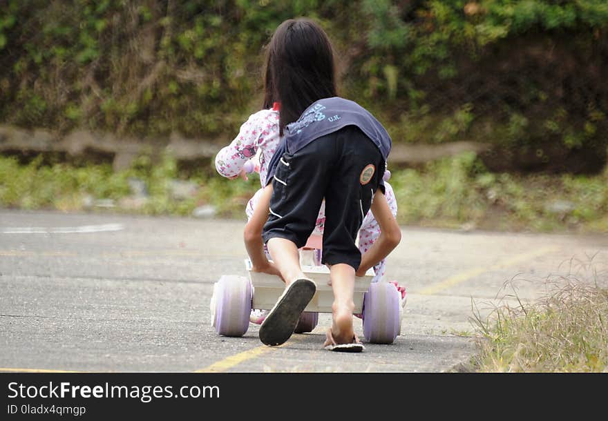 Child, Vehicle, Fun, Girl