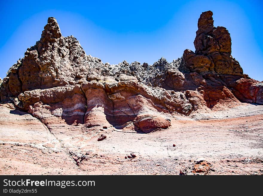 Rock, Sky, Badlands, Wilderness