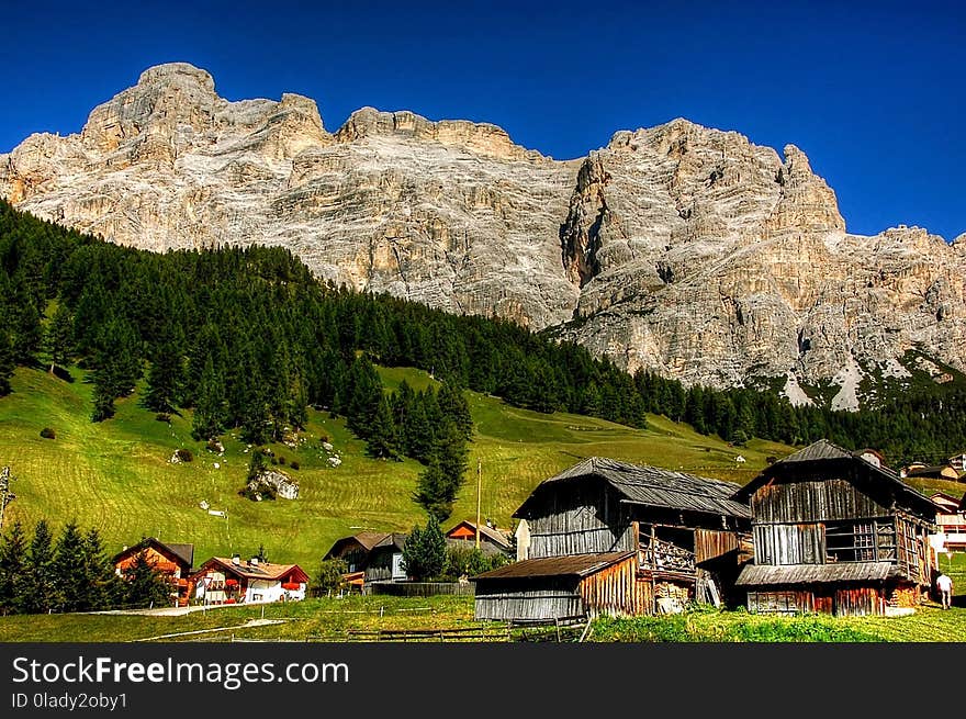 Mountainous Landforms, Mountain, Mountain Village, Nature