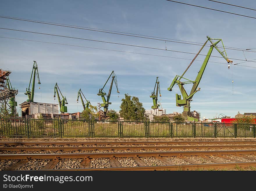 Track, Overhead Power Line, Sky, Transport