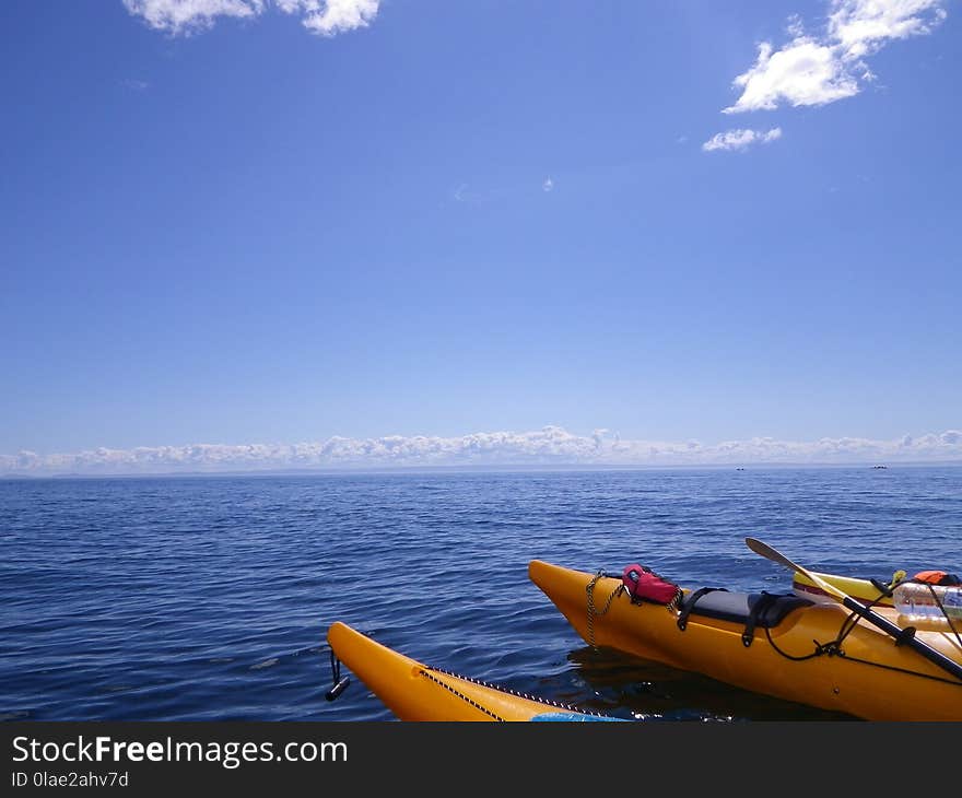 Sea, Sky, Boat, Kayak