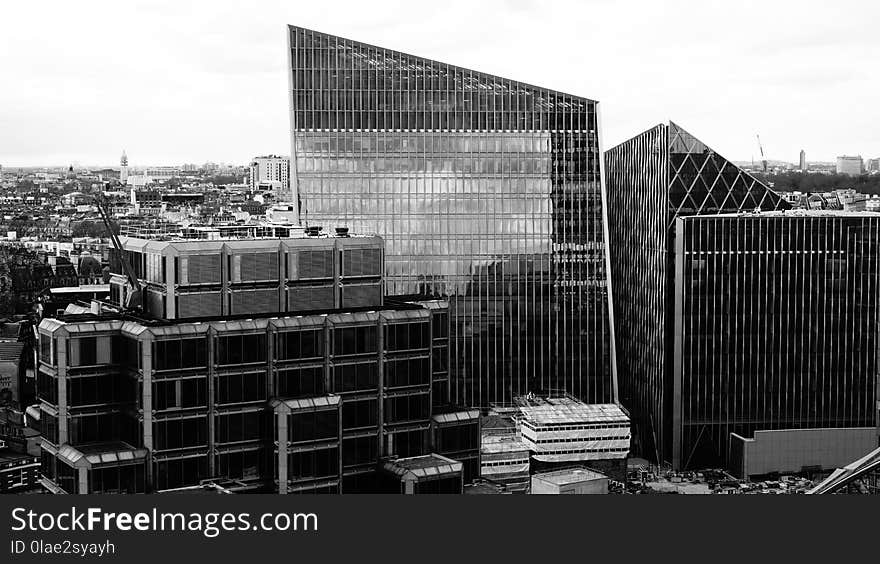 Urban Area, Building, Metropolitan Area, Black And White