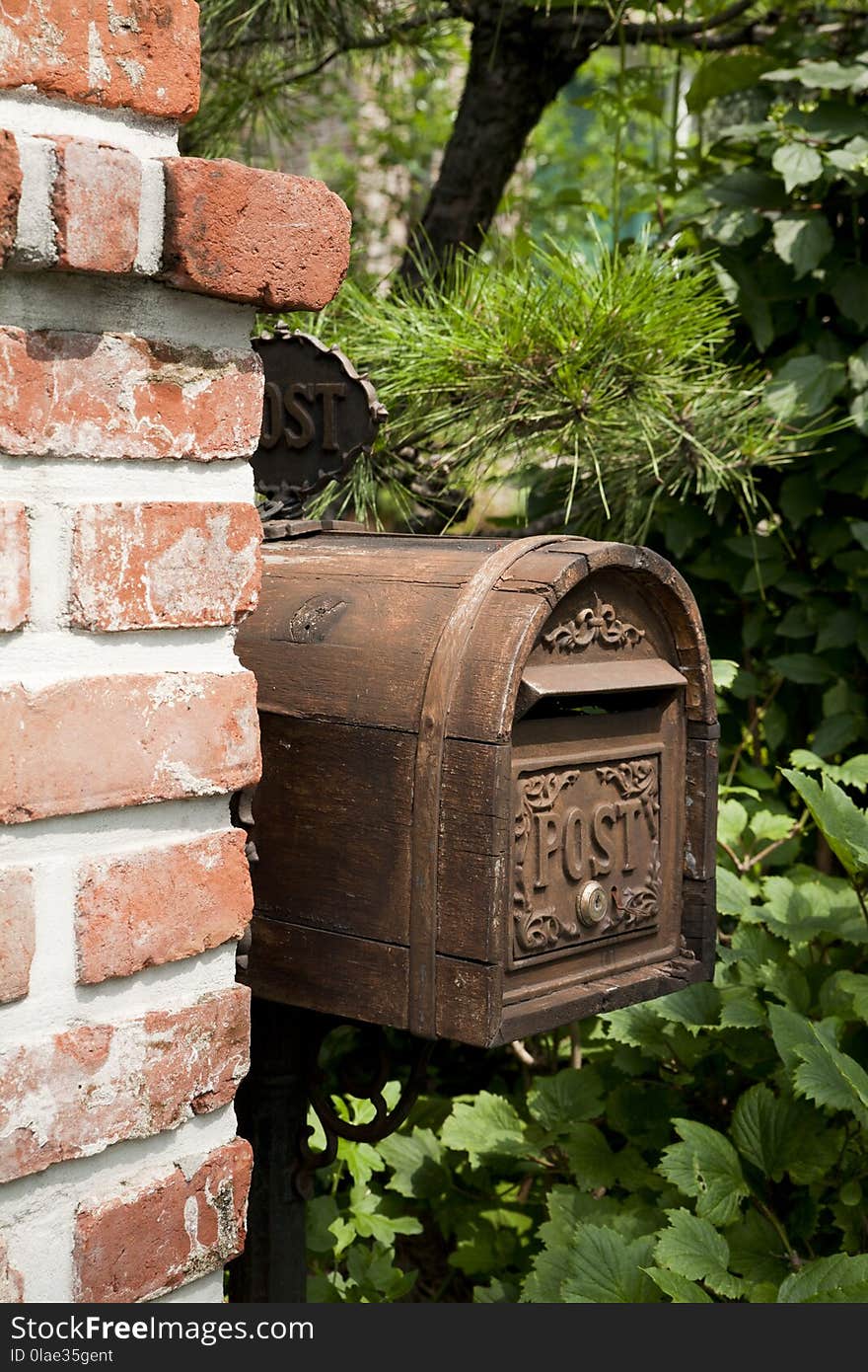 Letter Box, Tree, Garden, Masonry Oven