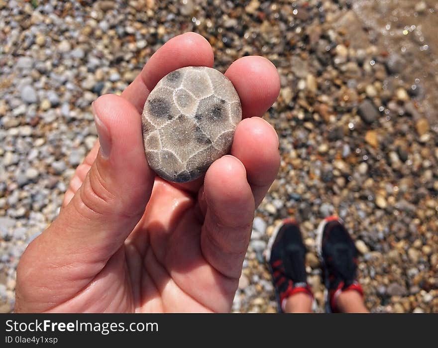 Pebble, Hand, Rock, Finger