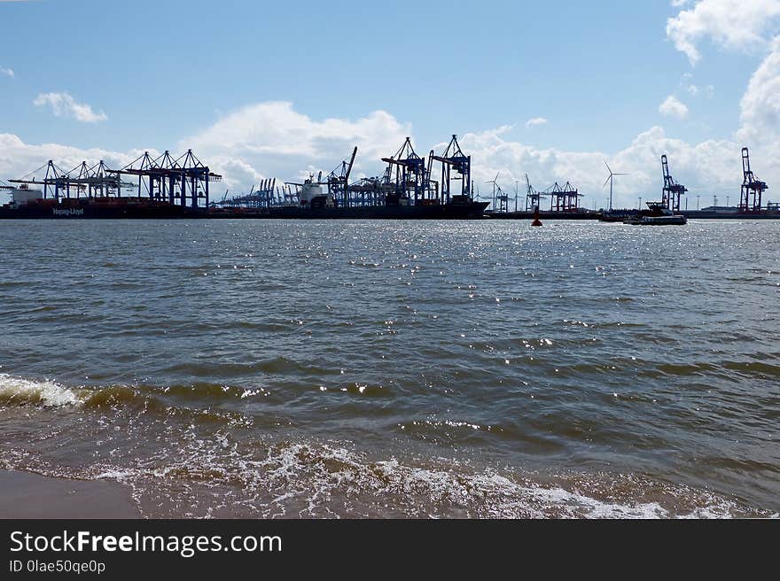 Sea, Water, Ship, Port