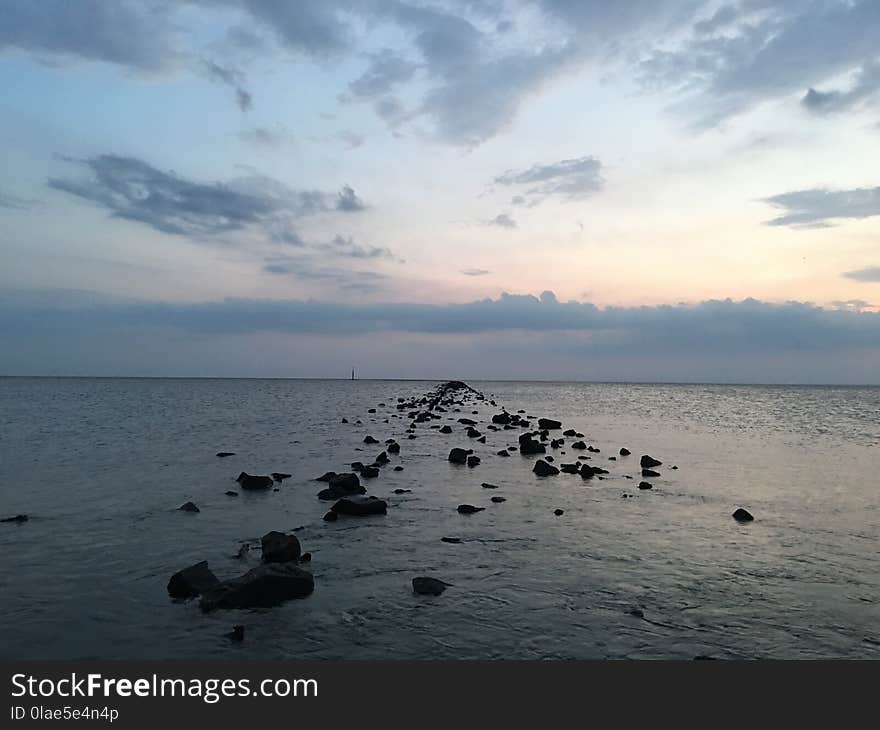 Sea, Sky, Horizon, Calm