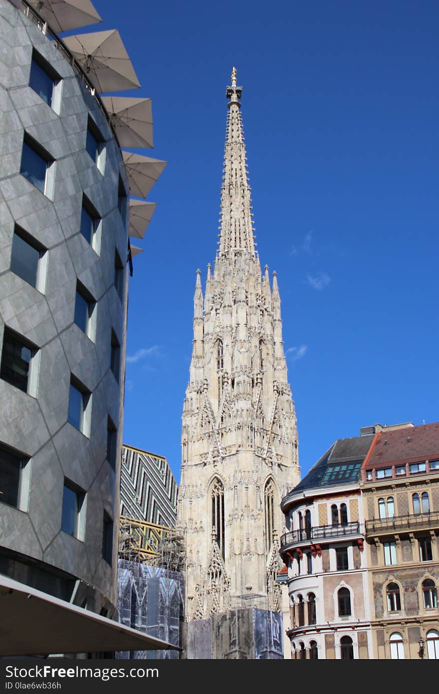 Spire, Building, Landmark, Sky