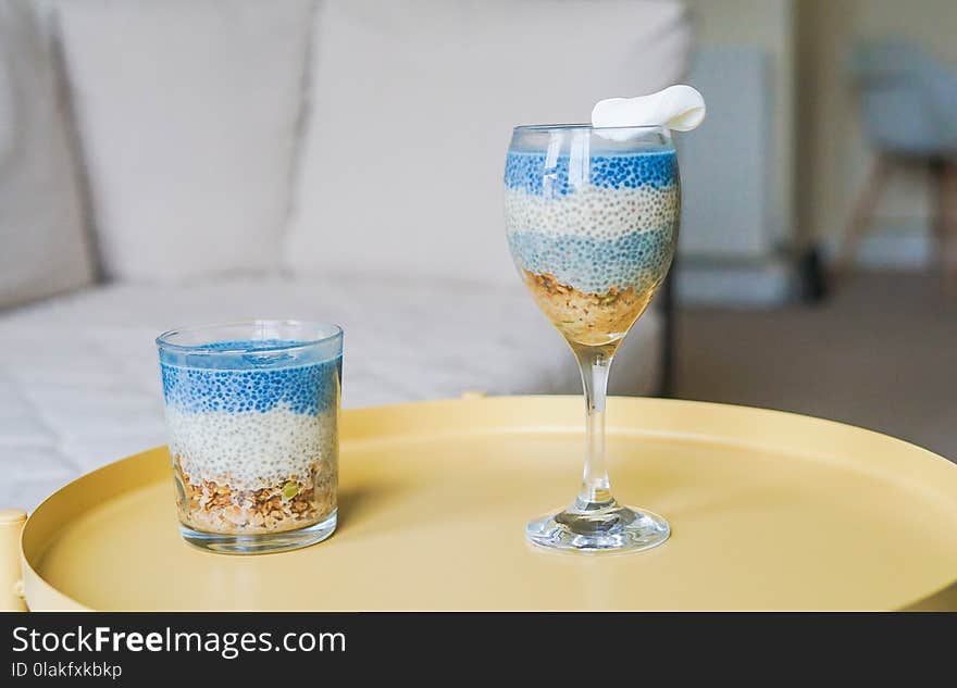 Two Clear Drinking Glasses