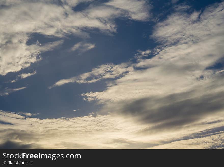 Peaceful blue sky with white clouds landscape. Peaceful blue sky with white clouds landscape.