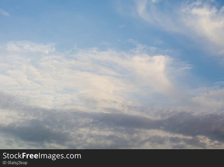 Peaceful blue sky with white clouds landscape. Peaceful blue sky with white clouds landscape.