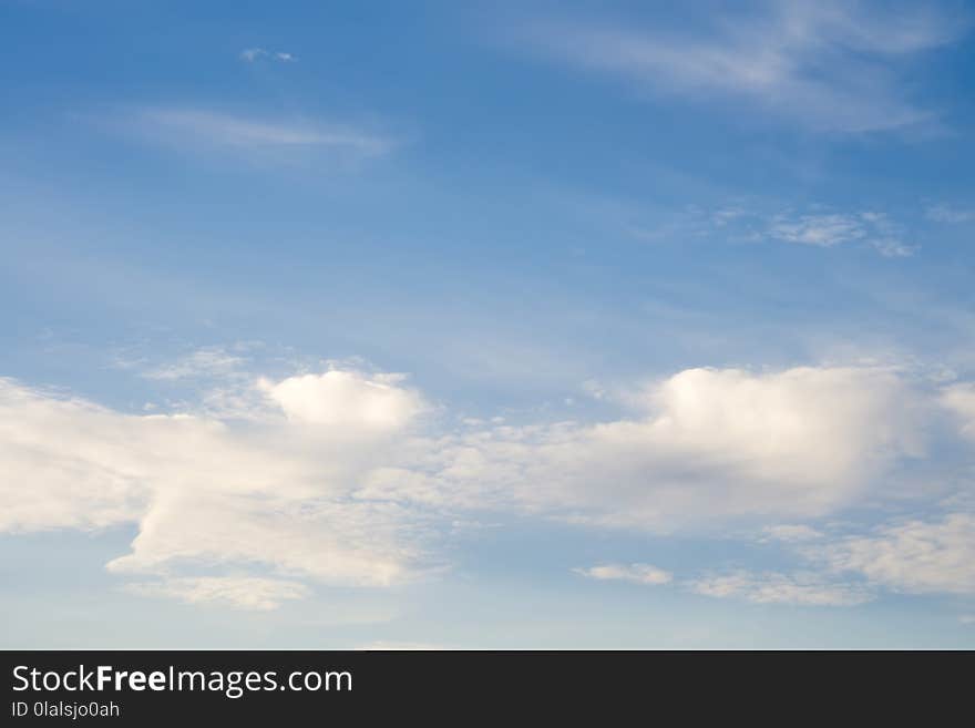 Peaceful blue sky with white clouds landscape. Peaceful blue sky with white clouds landscape.