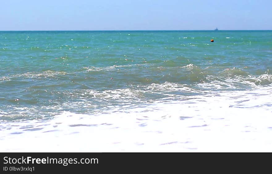 Sea storm, beautiful wave