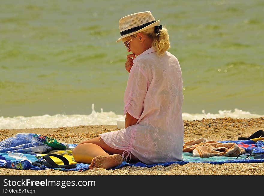 Beach, Vacation, Sand, Sitting