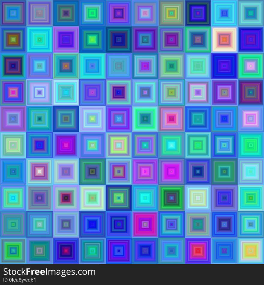 Blue, Purple, Pattern, Square