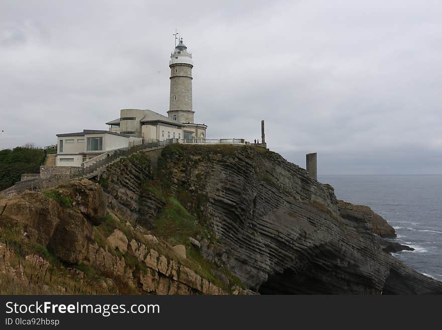 Lighthouse, Coast, Headland, Sea