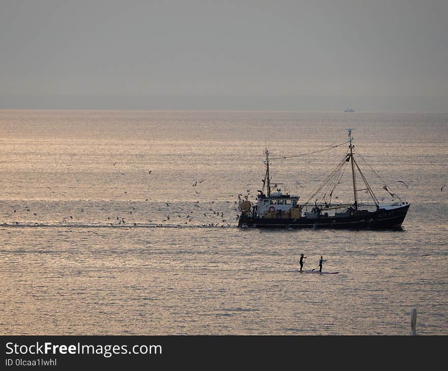 Sea, Calm, Sky, Ship