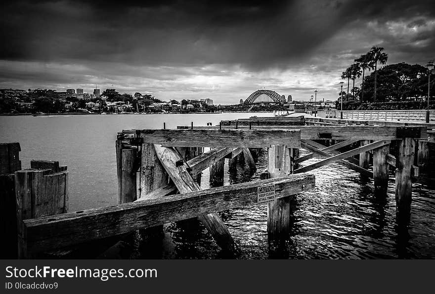 Sky, Water, Black And White, Cloud