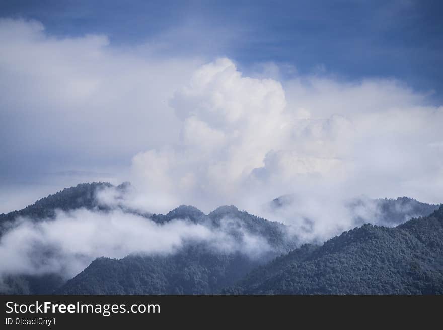 Sky, Cloud, Mountainous Landforms, Mountain Range