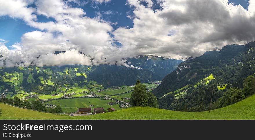 Sky, Mountainous Landforms, Mountain Range, Cloud