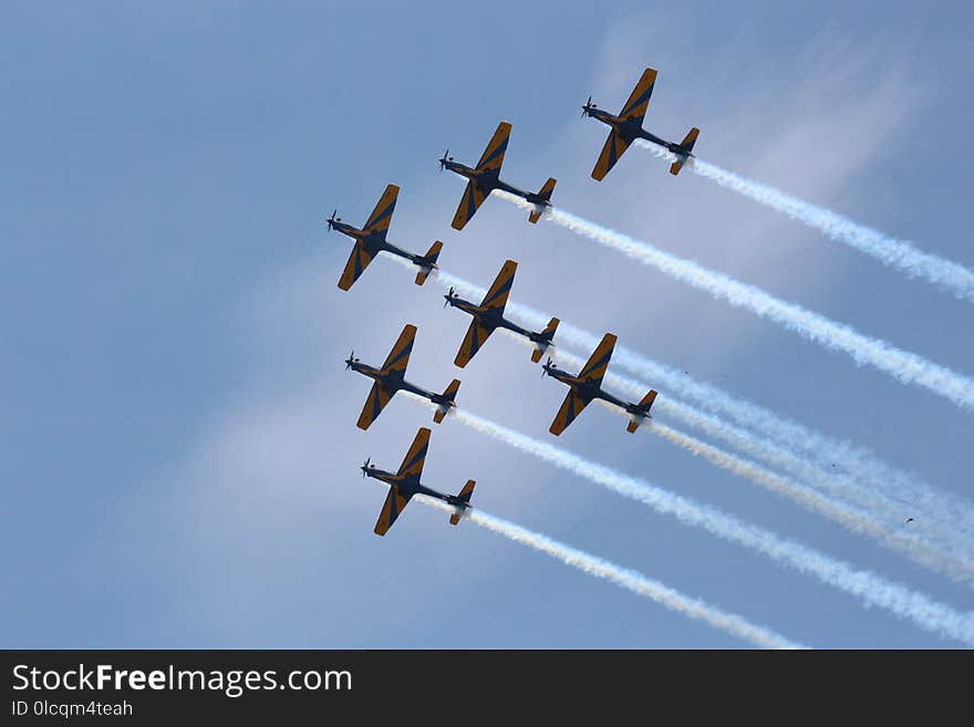 Sky, Air Show, Aerobatics, Airplane