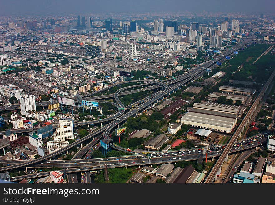 Metropolitan Area, Urban Area, City, Bird's Eye View