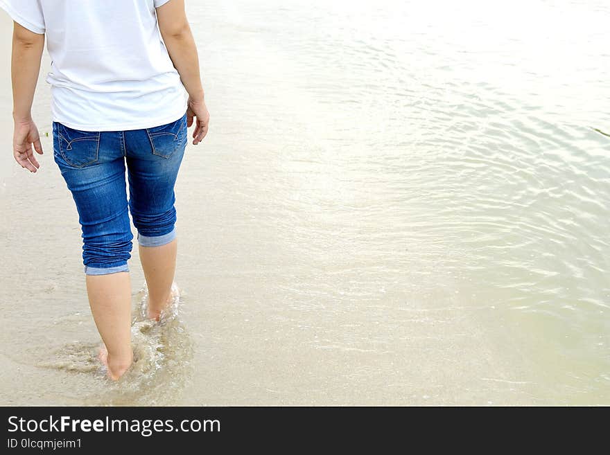 Water, Leg, Jeans, Shorts