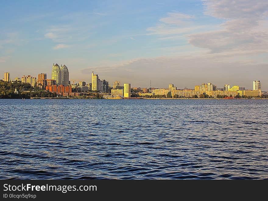 Skyline, City, Water, Waterway