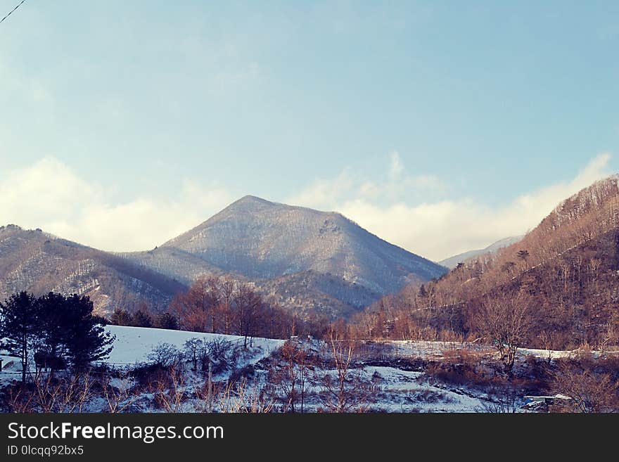 Winter, Highland, Mountainous Landforms, Sky