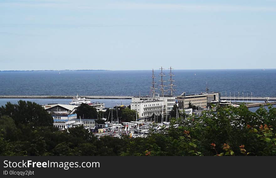 Sea, Sky, City, Horizon