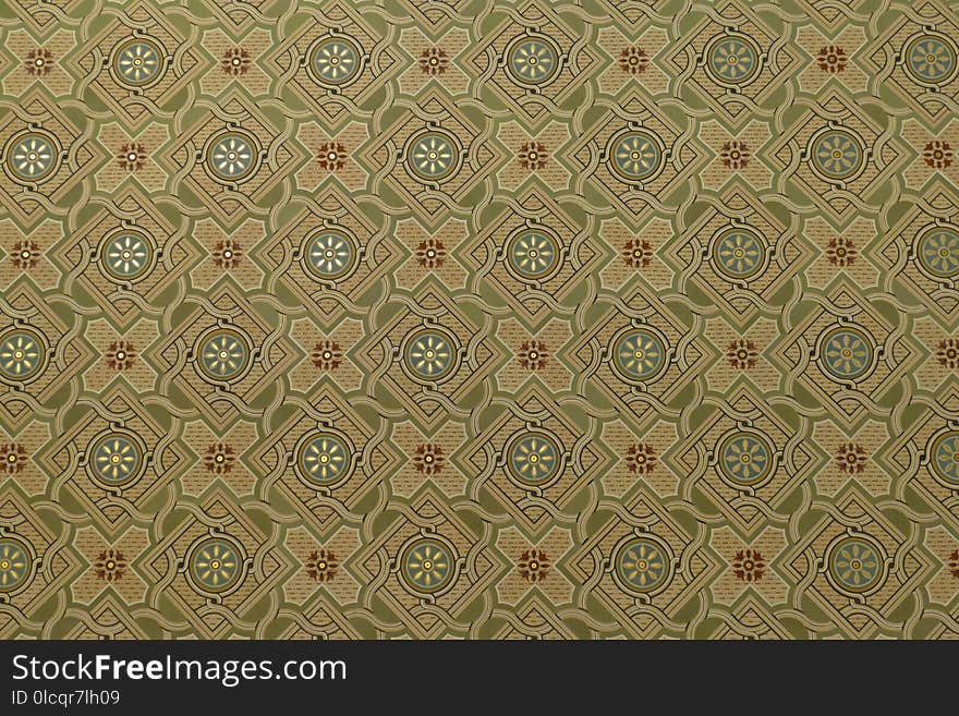 Green, Pattern, Textile, Wallpaper