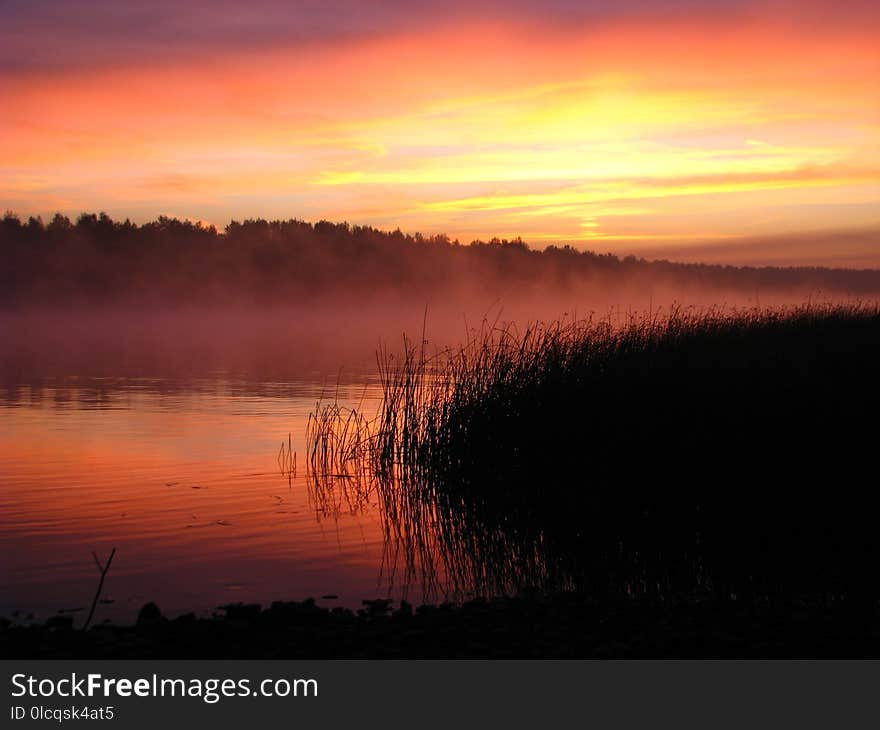 Red Sky At Morning, Sunrise, Sky, Dawn