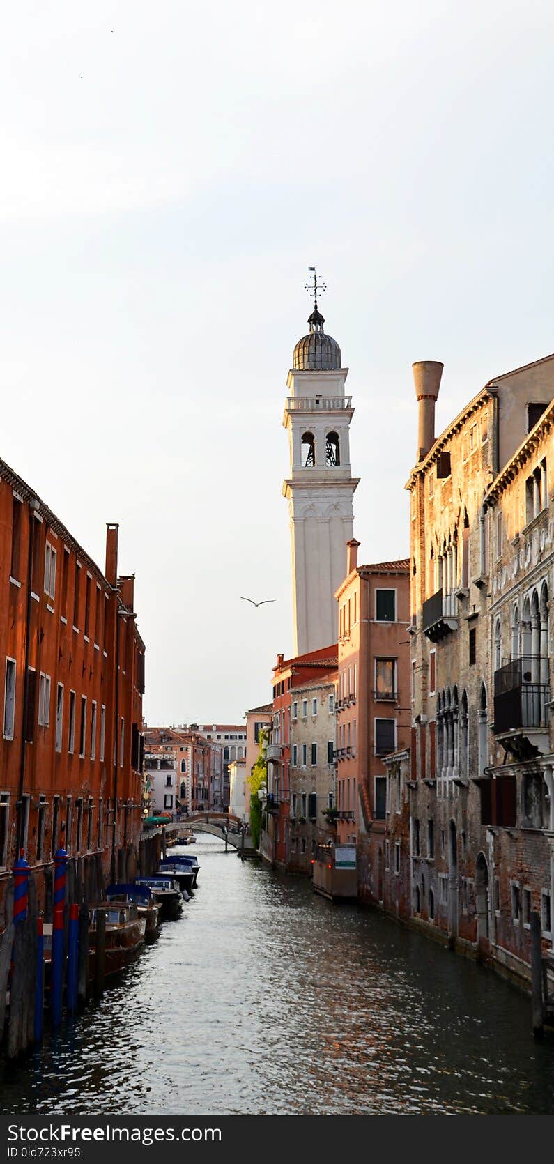 Waterway, Canal, Town, Sky