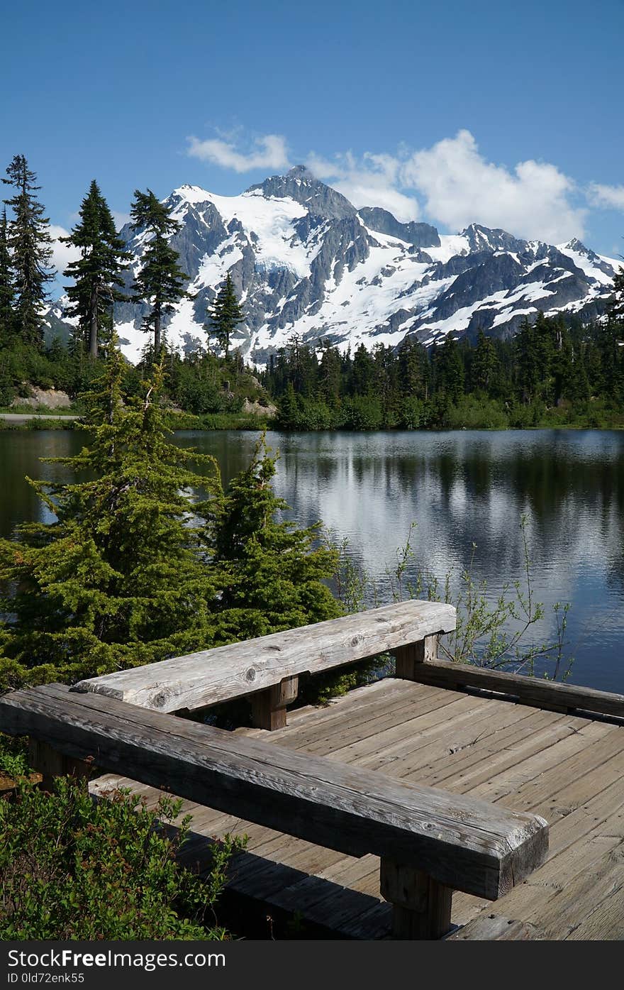 Reflection, Nature, Mountainous Landforms, Mountain