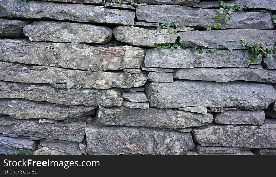 Stone Wall, Wall, Rock, Bedrock