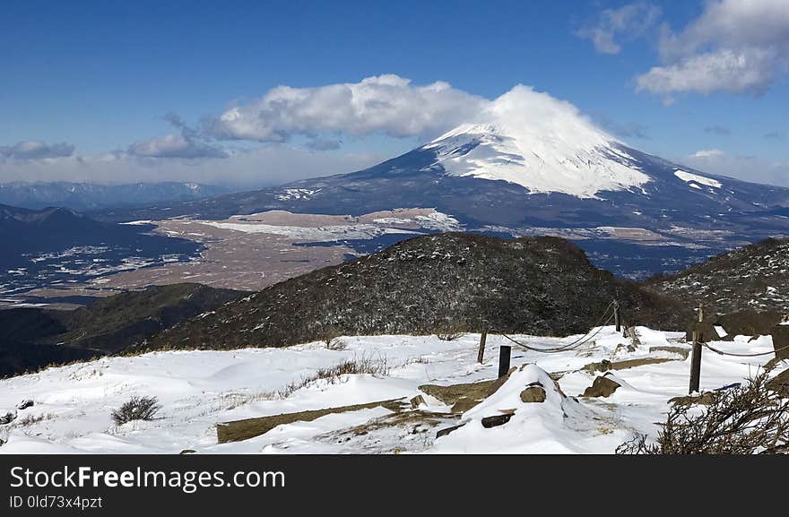 Mountainous Landforms, Mountain, Snow, Sky