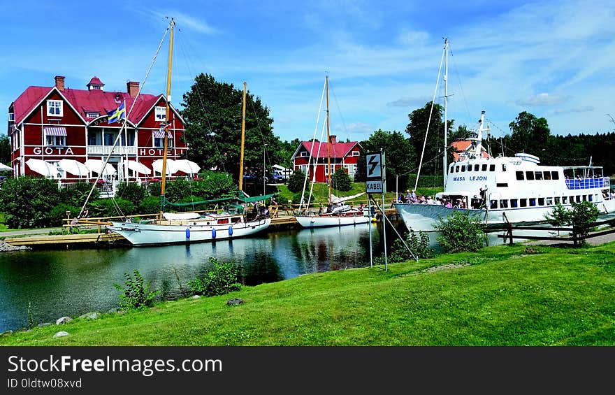 Waterway, Water, Sky, Harbor