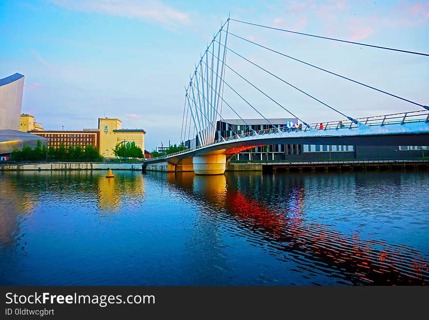 Bridge, Reflection, Waterway, Landmark