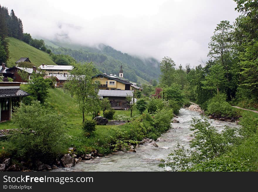 Mountainous Landforms, Mountain Village, Mountain, Mountain Range